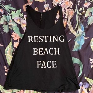 Resting Beach Face Tank top